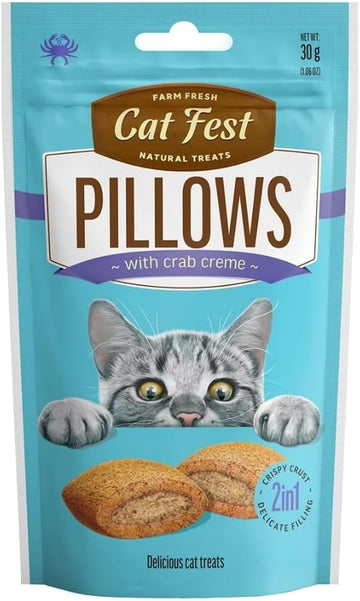 Cat Fest Pillows With Crab Creme Cat Treat